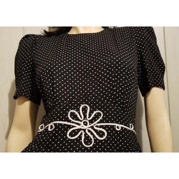 VTG 80s Jessica Howard Polka Dot Rockabilly Pinup Doll Dress - Picture 2 of 8